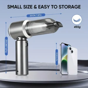 Leistungsstarker Auto-Staubsauger, Hochleistung-Handstaubsauger mit Fugenwerkzeug Schlauch, Leichtgewichtiger Staubsauger, Für Außenbereiche Büro