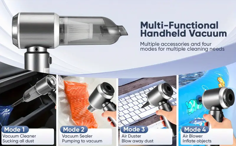 Leistungsstarker Auto-Staubsauger, Hochleistung-Handstaubsauger mit Fugenwerkzeug Schlauch, Leichtgewichtiger Staubsauger, Für Außenbereiche Büro - Image 2