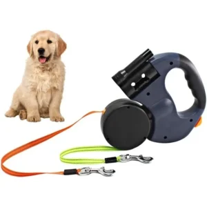 Only: $1.99 Double Ended Leash, Double Dog Leash for Two Dogs with Tangle-Free Swivel, Dog Leashs with LED Flashlight for Small & Large Dog