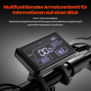 E Scooter mit Straßenzulassung, Klappbarer Elektroscooter,10-Zoll Luftreifen für Offroad-Elektroroller,60-75 km Reichweite,4 Stoßdämpfer,Höherwertiger E Roller.