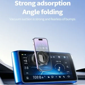 4-teiliges Magnetisches Handyhalter-Set, Drehbarer Auto-Vakuum-Saugnapf-Handyhalter, Ausziehbar, Faltbar 360° Drehbarer Magnetischer Handyhalter, Zinklegierung Material, Superstarker Saugnapf-Magnetischer Auto-Handyhalter