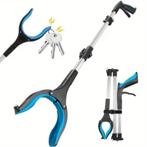 Extra lange 43 Zoll (109,22 Zoll) Grabber-Werkzeug mit magnetischem Spitzen, faltenbarer Reacher-Klaue für Müllabfuhr, leichtes Aluminium-Arm-Verlängerung, Mehrwinkel-Griff, Müllabfuhr für Senioren - Ideal für Schlafzimmer, Toilette, Küche, Terrasse, Bodenreinigung