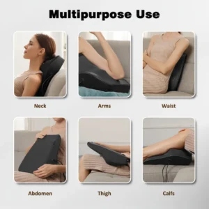 USB-aufladbares Nacken- und Schultermassagegerät mit Heizfunktion - Mit Druck-, Roll- und Vibrationsfunktionen, ideal für Nacken, Schultern, Rücken, Beine und Körper, geeignet für Zuhause, Büro und Reisen