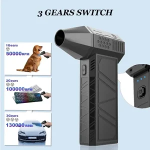 New Mini Turbo Jet Fan Electric Air Duster Adjustable wind speed Turbo Violent Blower Rechargeable with Light Car Cleaning Tools