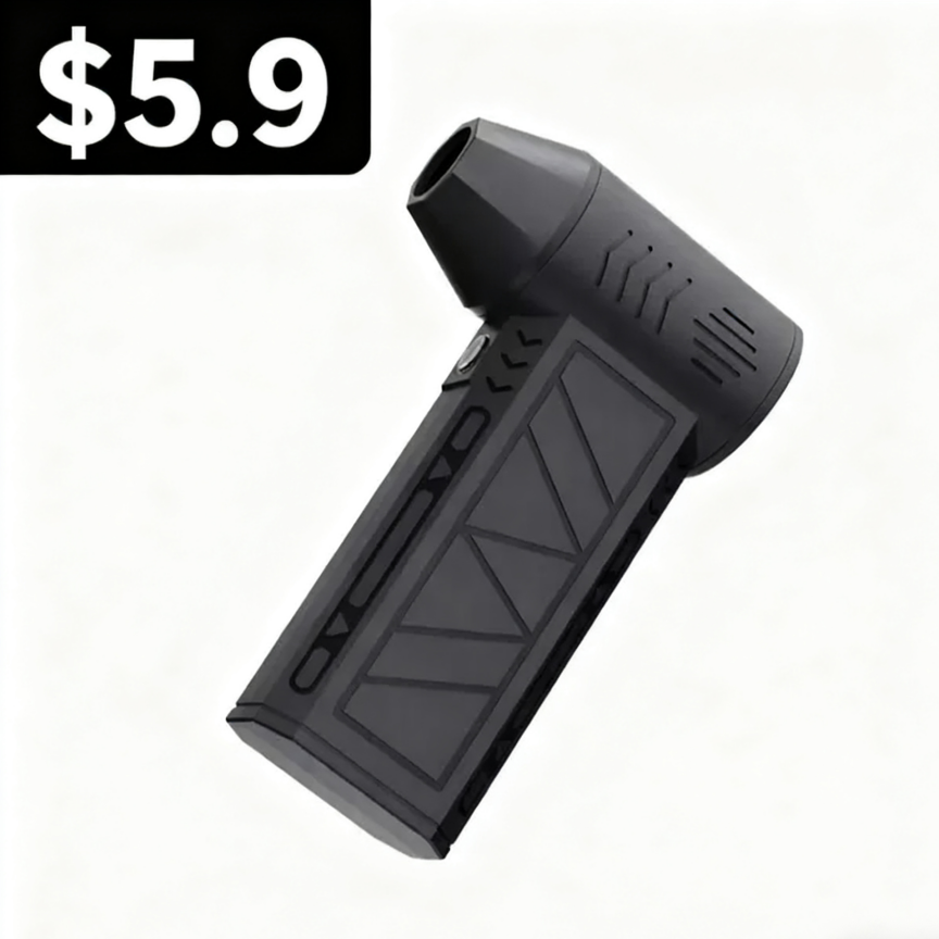 New Mini Turbo Jet Fan Electric Air Duster Adjustable wind speed Turbo Violent Blower Rechargeable with Light Car Cleaning Tools